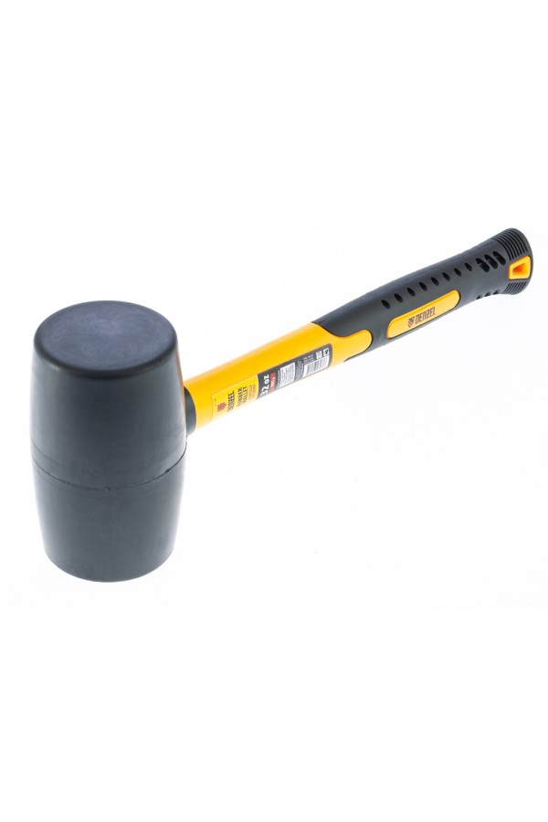 Киянка резиновая, 32 oz, черная резина, фибергласовая рукоятка Denzel