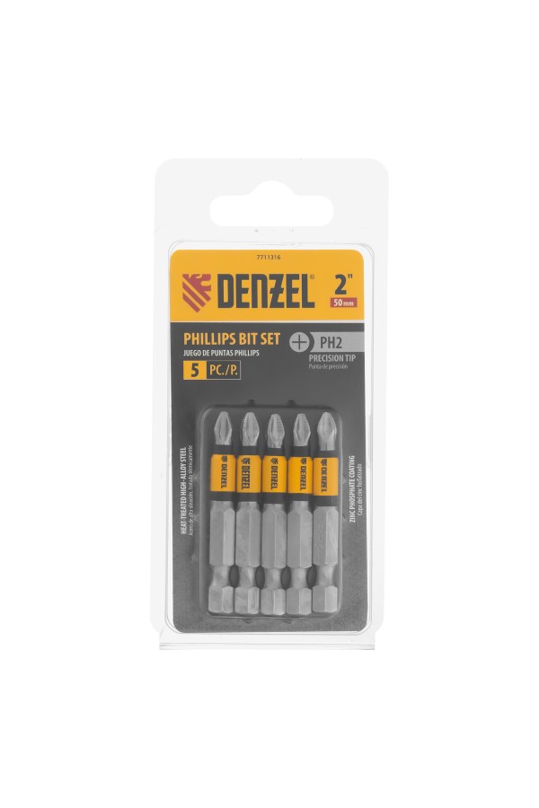 Набор бит, PH2x50, 5 шт. Denzel