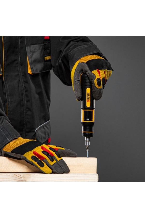 Отвертка реверсивная с револьверным механизмом, 11 шт, сталь S2  Denzel