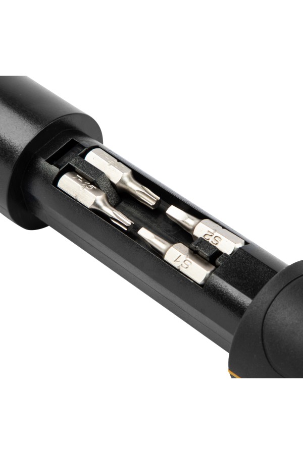 Отвертка реверсивная с револьверным механизмом, 11 шт, сталь S2  Denzel