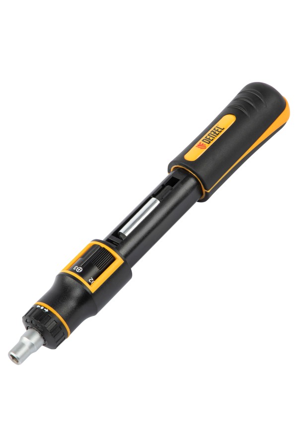 Отвертка реверсивная с револьверным механизмом, 11 шт, сталь S2  Denzel