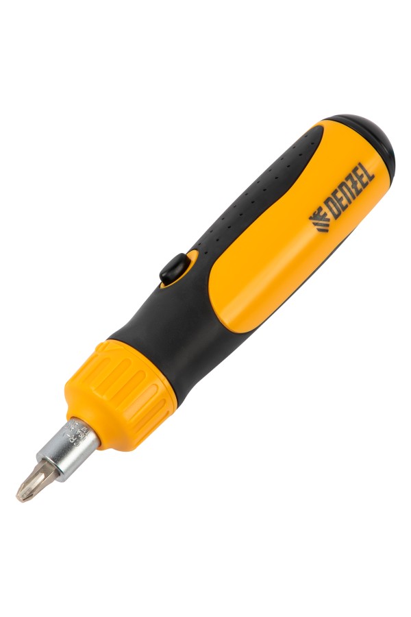 Отвертка реверсивная, механизм SmartPush 12 шт, S2 Denzel