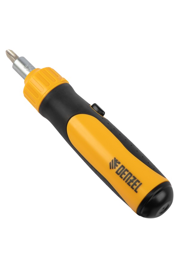 Отвертка реверсивная, механизм SmartPush 12 шт, S2 Denzel