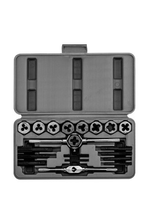 Набор метчиков и плашек М3-М12, плашко-метчикодержатель, 20 предметов, пластиковый бокс Sparta