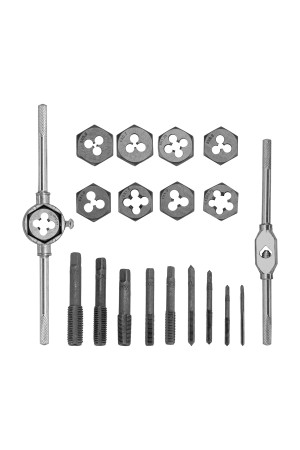 Набор метчиков и плашек М3-М12, плашко-метчикодержатель, 20 предметов, пластиковый бокс Sparta