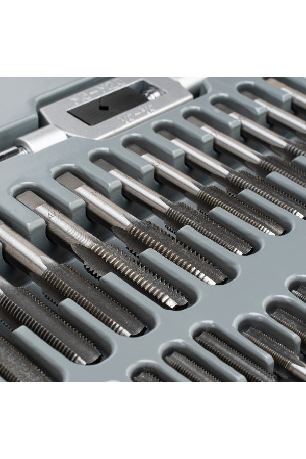 Набор метчиков и плашек М2-М18, 110 шт, металлический кейс Matrix