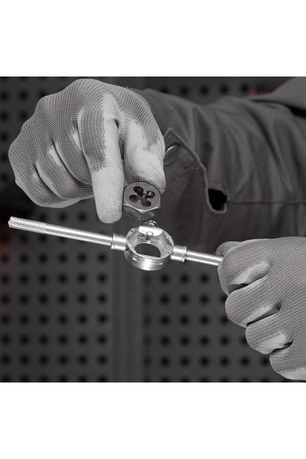 Набор метчиков и плашек М3-М12, плашко-метчикодержатель, 40 предметов, пластиковый бокс Sparta