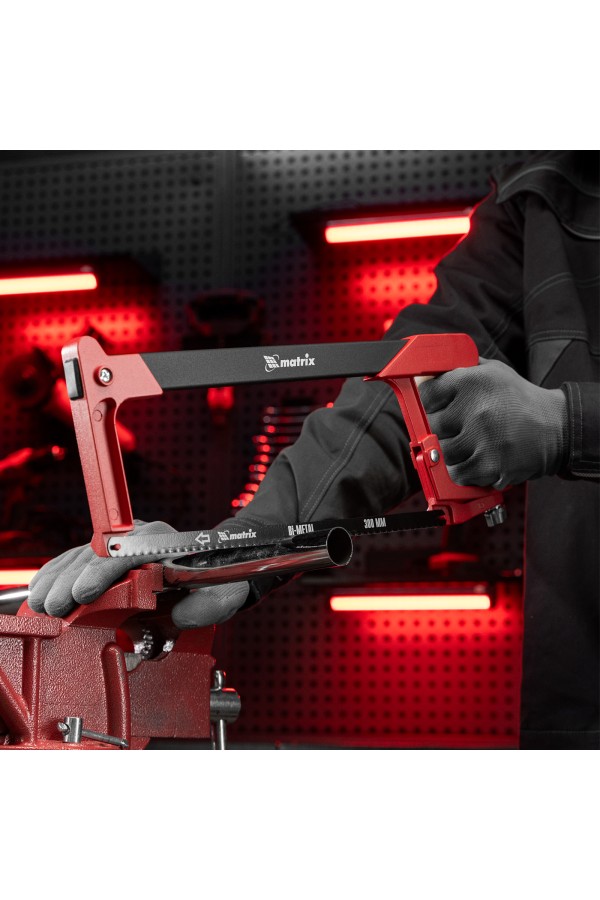 Ножовка по металлу, 300 мм, биметаллическое полотно, обрезиненная рукоятка Matrix