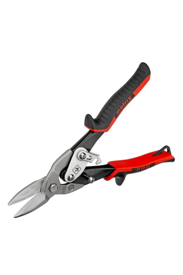 Ножницы по металлу, 250 мм, прямой рез, сталь CRMO, двухкомпонентные рукоятки, PRO Matrix