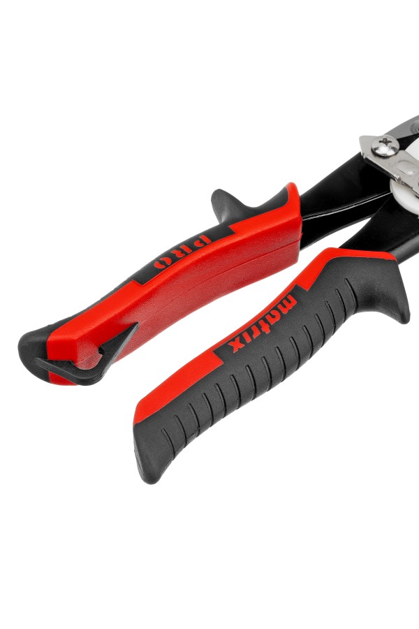 Ножницы по металлу, 250 мм, прямой рез, сталь CRMO, двухкомпонентные рукоятки, PRO Matrix