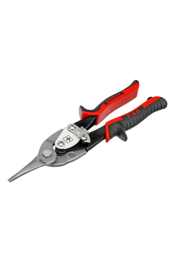 Ножницы по металлу, 250 мм, прямой рез, сталь CRMO, двухкомпонентные рукоятки, PRO Matrix