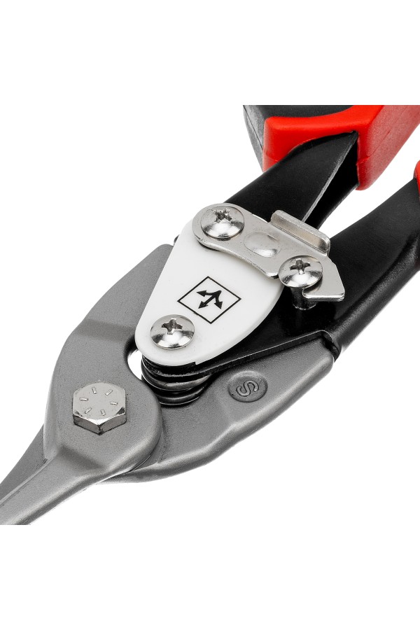 Ножницы по металлу, 250 мм, прямой рез, сталь CRMO, двухкомпонентные рукоятки, PRO Matrix