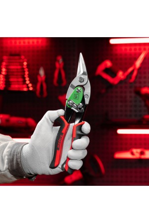 Ножницы по металлу, 250 мм, правый рез, сталь CRMO, двухкомпонентные рукоятки, PRO Matrix