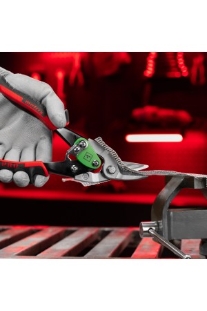 Ножницы по металлу, 250 мм, правый рез, сталь CRMO, двухкомпонентные рукоятки, PRO Matrix