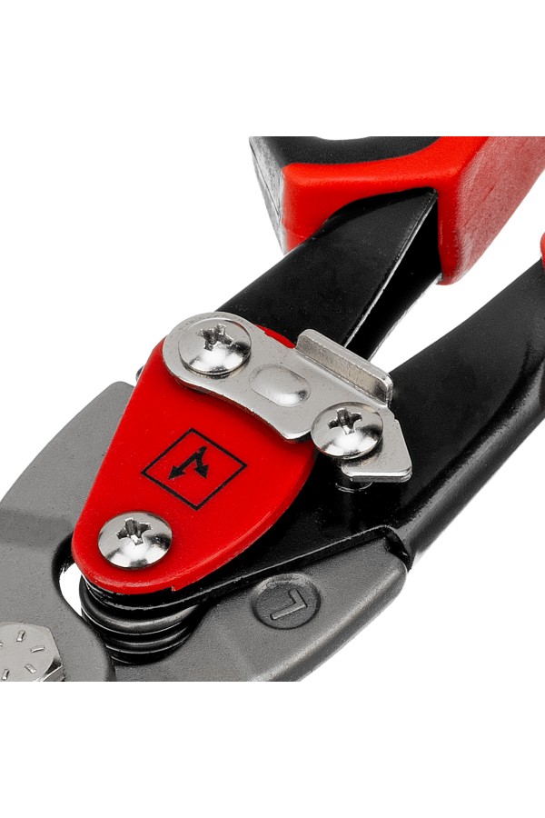 Ножницы по металлу, 250 мм, левый рез, сталь CRMO, двухкомпонентные рукоятки, PRO Matrix