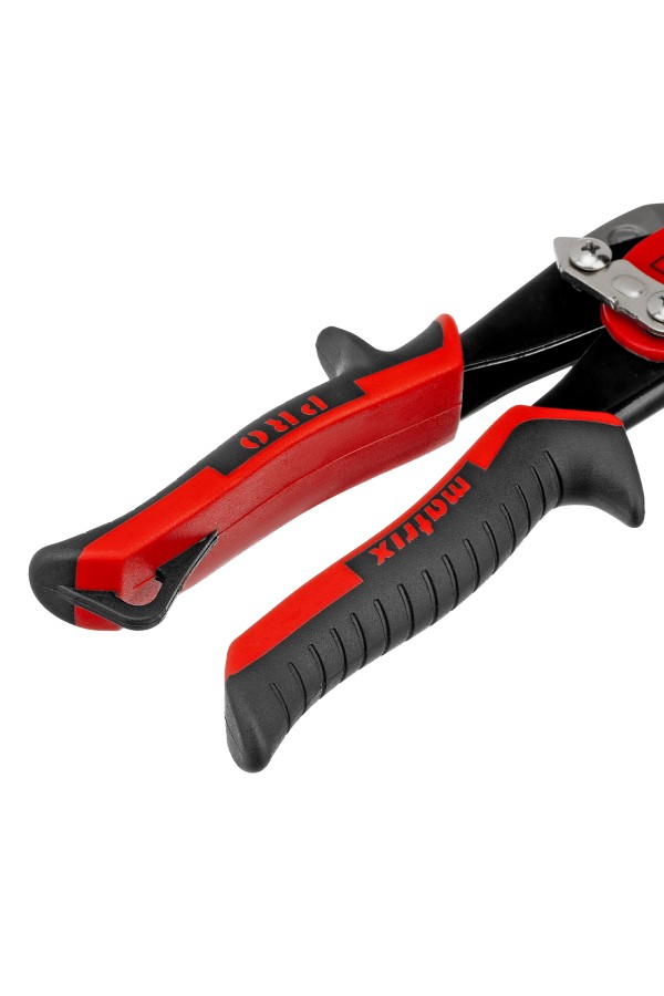 Ножницы по металлу, 250 мм, левый рез, сталь CRMO, двухкомпонентные рукоятки, PRO Matrix