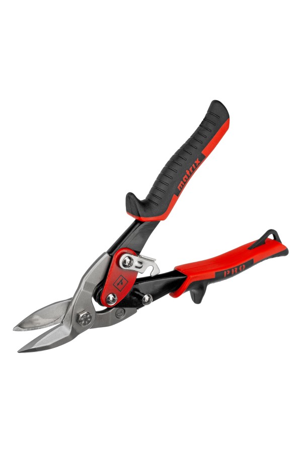 Ножницы по металлу, 250 мм, левый рез, сталь CRMO, двухкомпонентные рукоятки, PRO Matrix