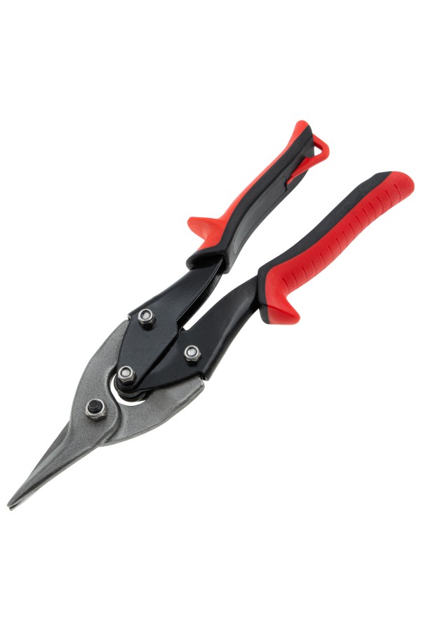 Ножницы по металлу, 250 мм, пряморежущие, для тонкого металла, обрезиненные рукоятки Matrix
