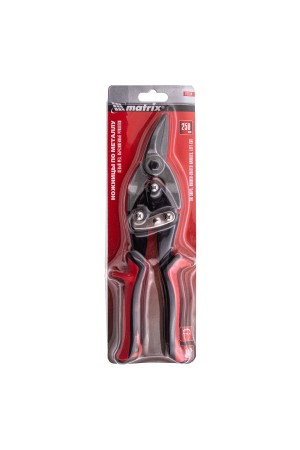 Ножницы по металлу, 250 мм, левые, обрезиненные рукоятки Matrix