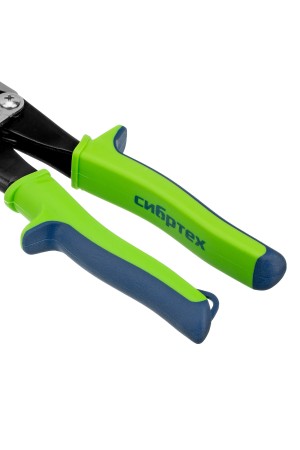 Ножницы по металлу, 250 мм, прямой рез, сталь С55, двухкомпонентные рукоятки СИБРТЕХ