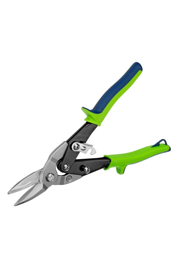 Ножницы по металлу, 250 мм, прямой рез, сталь С55, двухкомпонентные рукоятки СИБРТЕХ