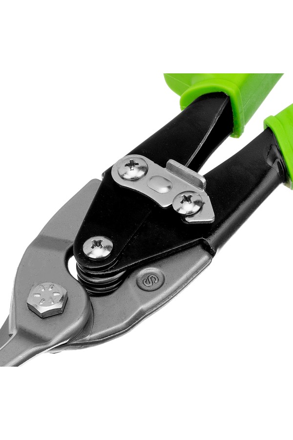 Ножницы по металлу, 250 мм, прямой рез, сталь С55, двухкомпонентные рукоятки СИБРТЕХ