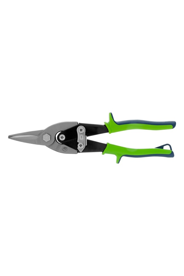 Ножницы по металлу, 250 мм, прямой рез, сталь С55, двухкомпонентные рукоятки СИБРТЕХ