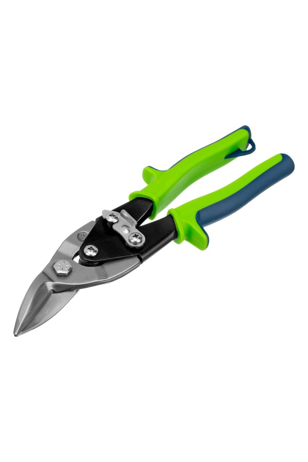 Ножницы по металлу, 250 мм, правый рез, сталь С55, двухкомпонентные рукоятки СИБРТЕХ