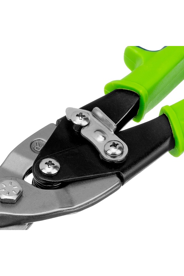 Ножницы по металлу, 250 мм, правый рез, сталь С55, двухкомпонентные рукоятки СИБРТЕХ