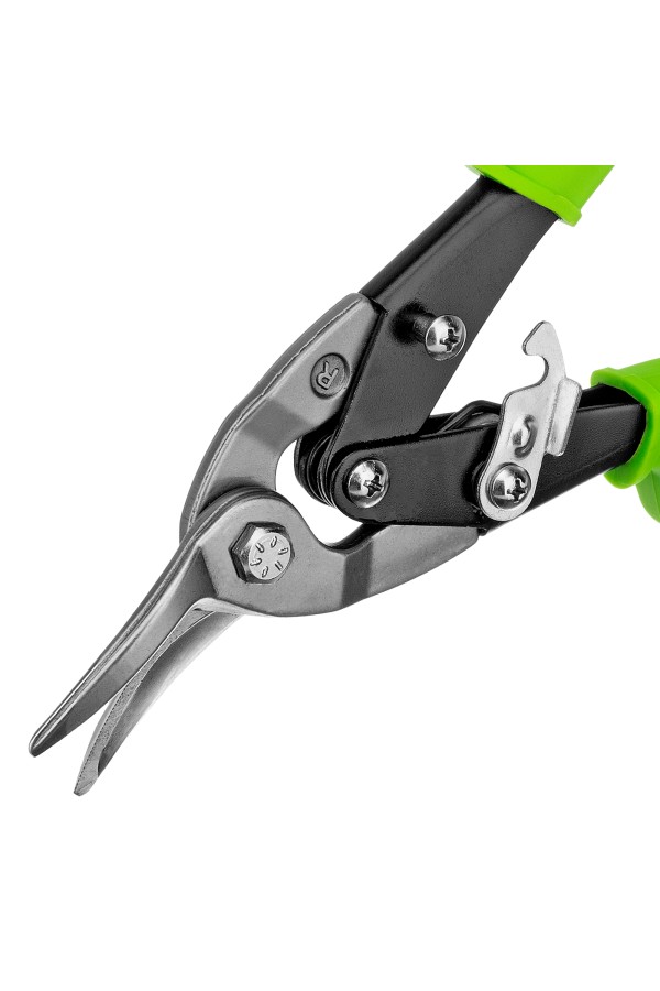 Ножницы по металлу, 250 мм, правый рез, сталь С55, двухкомпонентные рукоятки СИБРТЕХ