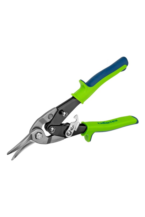 Ножницы по металлу, 250 мм, правый рез, сталь С55, двухкомпонентные рукоятки СИБРТЕХ