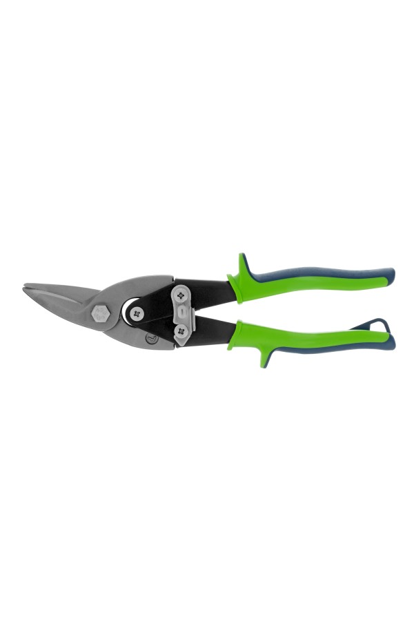 Ножницы по металлу, 250 мм, левый рез, сталь С55, двухкомпонентные рукоятки СИБРТЕХ