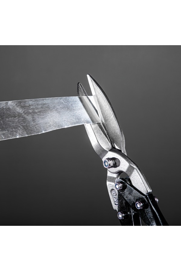 Ножницы по металлу, удлиненные, 285 мм, пряморежущие, обрезиненные рукоятки Matrix