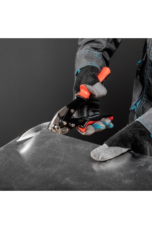 Ножницы по металлу, удлиненные, 285 мм, пряморежущие, обрезиненные рукоятки Matrix