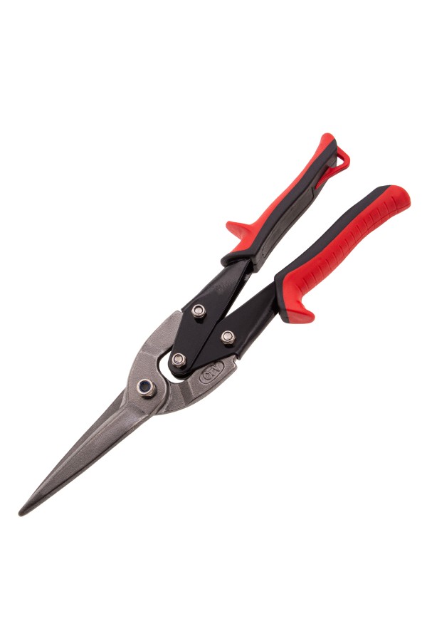 Ножницы по металлу, удлиненные, 285 мм, пряморежущие, обрезиненные рукоятки Matrix