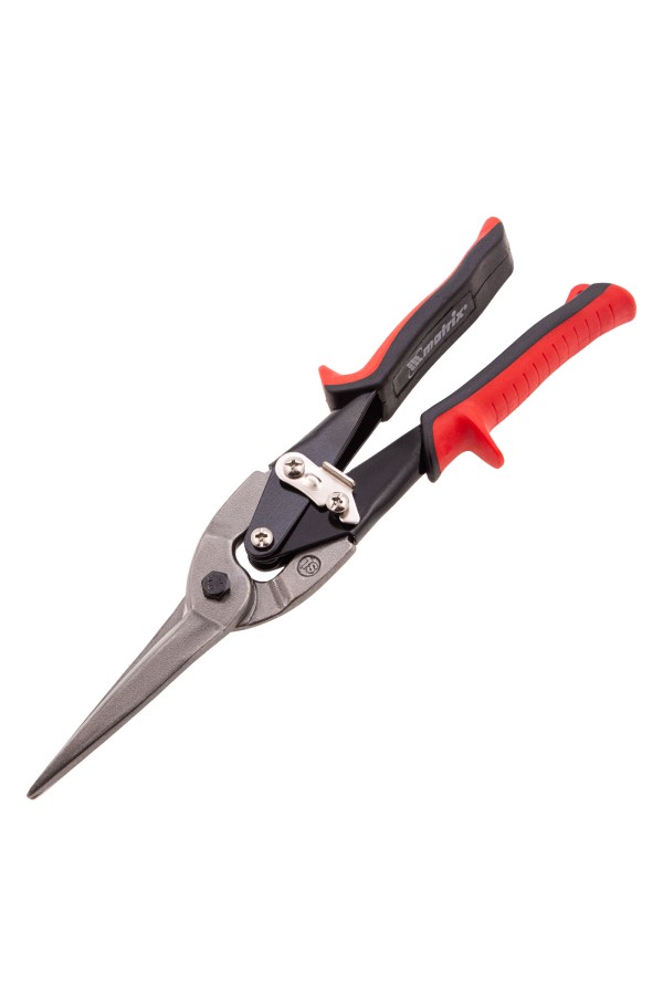 Ножницы по металлу, удлиненные, 285 мм, пряморежущие, обрезиненные рукоятки Matrix