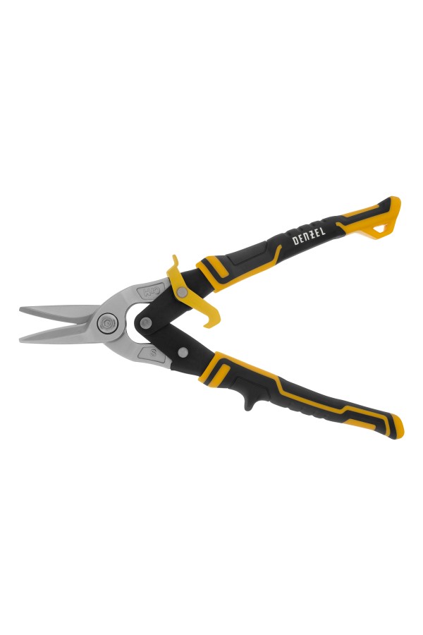 Ножницы по металлу, 270 мм, прямой рез, сталь-CrMo, трехкомпонентные рукоятки Denzel