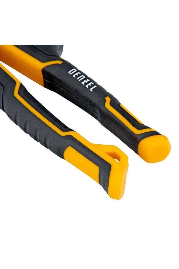 Ножницы по металлу, 270 мм, прямой и правый рез, сталь-СrMo, трехкомпонентные рукоятки Denzel