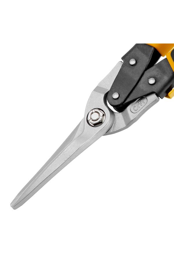 Ножницы по металлу, 315 мм, прямой проходной рез, сталь-CrMo, трехкомпонентные рукоятки Denzel