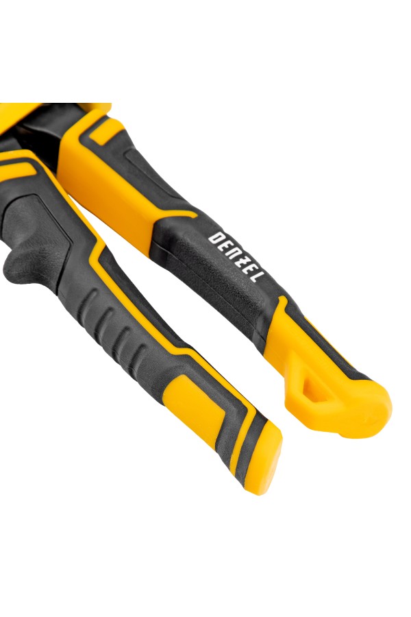 Ножницы по металлу, 315 мм, прямой проходной рез, сталь-CrMo, трехкомпонентные рукоятки Denzel