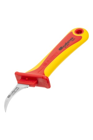 Нож диэлектрический до 1000 В, серповидная рабочая кромка полотна Сибртех