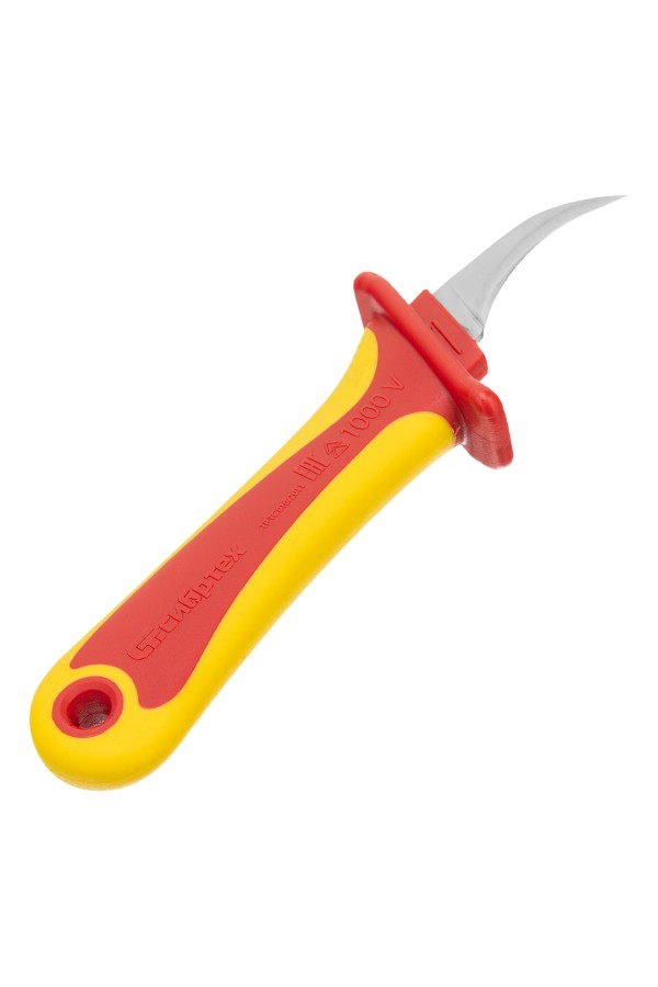 Нож диэлектрический до 1000 В, серповидная рабочая кромка полотна Сибртех