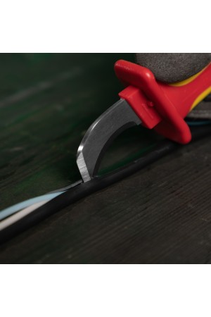 Нож диэлектрический до 1000 В, для снятия оплетки электрокабелей Сибртех