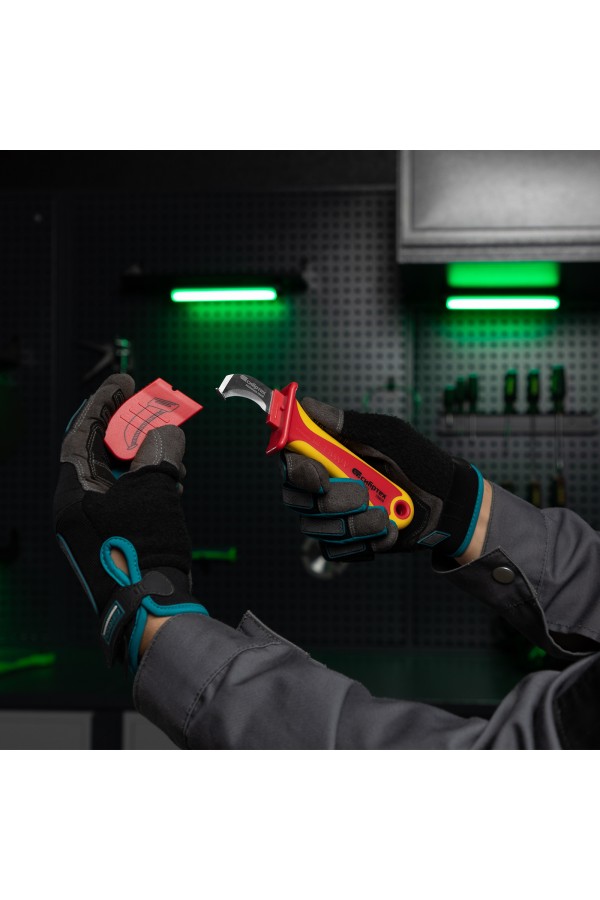 Нож диэлектрический до 1000 В, для снятия оплетки электрокабелей Сибртех