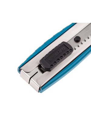 Нож, 195 мм, металлический корпус, выдвижное сегментное лезвие 25 мм (SK-5), металлическая направляющая, клипса для ремня Gross