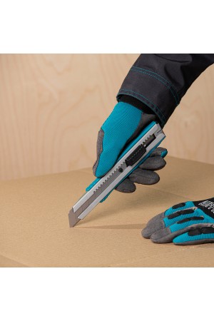 Нож, 195 мм, металлический корпус, выдвижное сегментное лезвие 25 мм (SK-5), металлическая направляющая, клипса для ремня Gross