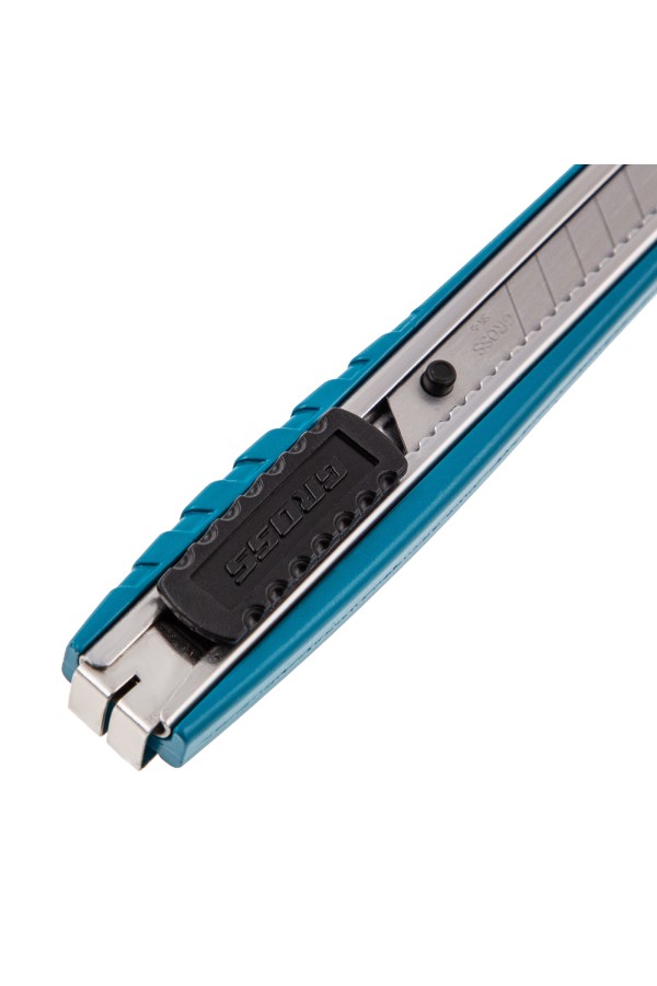 Нож, 130 мм, металлический корпус, выдвижное сегментное лезвие 9 мм (SK-5) металлическая направляющая, клипса для ремня Gross