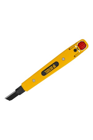 Нож, 9 мм, сменное лезвие, SK4, алюминиевый корпус, торцевой зажим Denzel