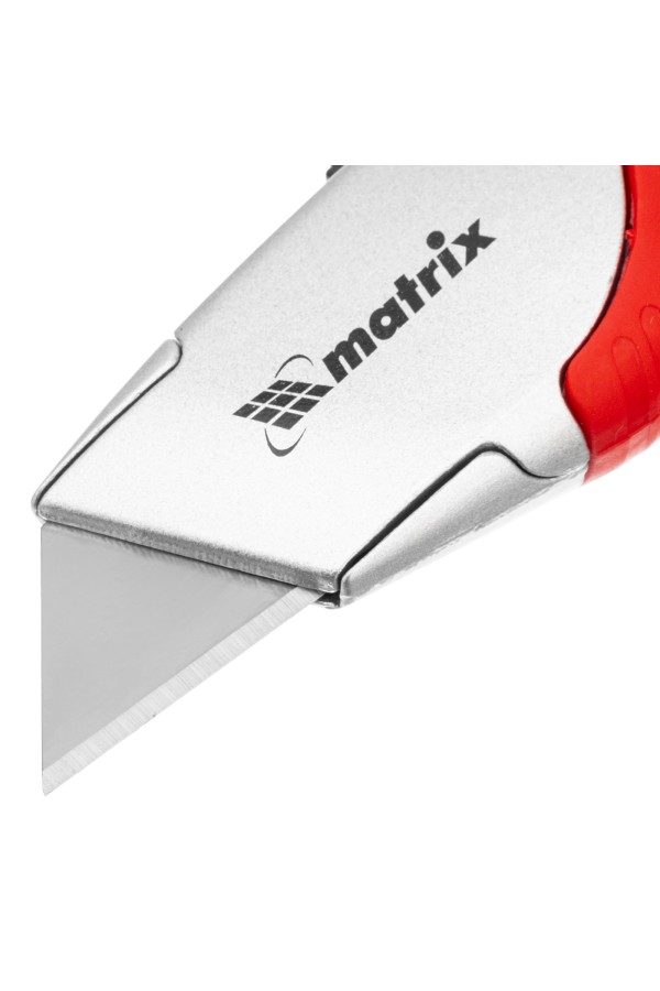 Нож, 19 мм, выдвижное трапециевидное лезвие, эргономичная двухкомпонентная рукоятка Matrix