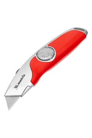 Нож, 19 мм, выдвижное трапециевидное лезвие, эргономичная двухкомпонентная рукоятка Matrix